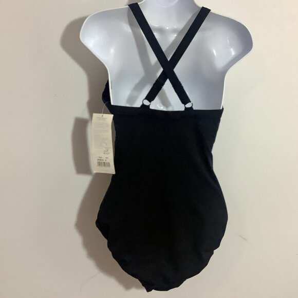** Black Swimwear Amoena Sz 8 NWT One Piece Adjustable Straps - Picture 2 of 11